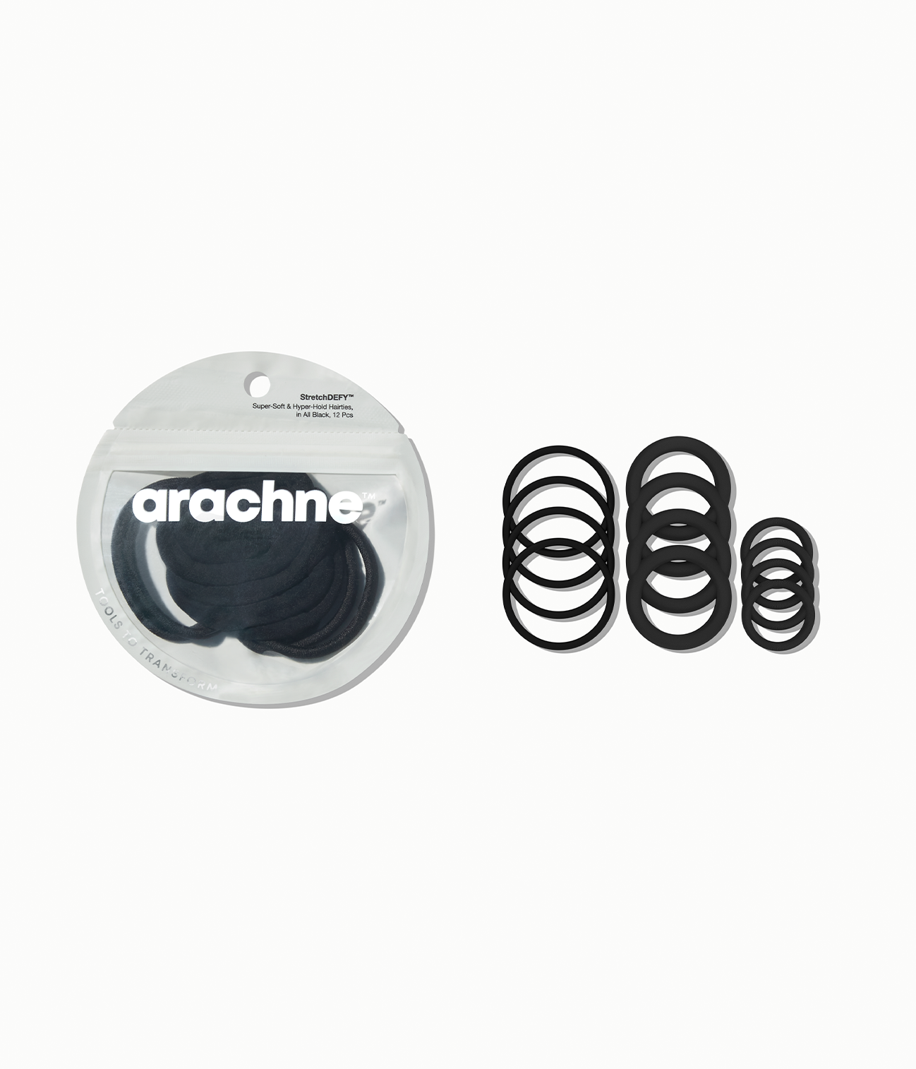 StretchDEFY™ Super-Soft & Hyper-Hold Hairties in Chocolate Glaze, 12 Pcs