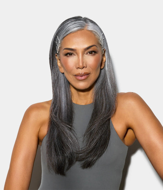 SuperHold™ Flat Enamel Bobby Pins in Silver Fox, 24 Pcs