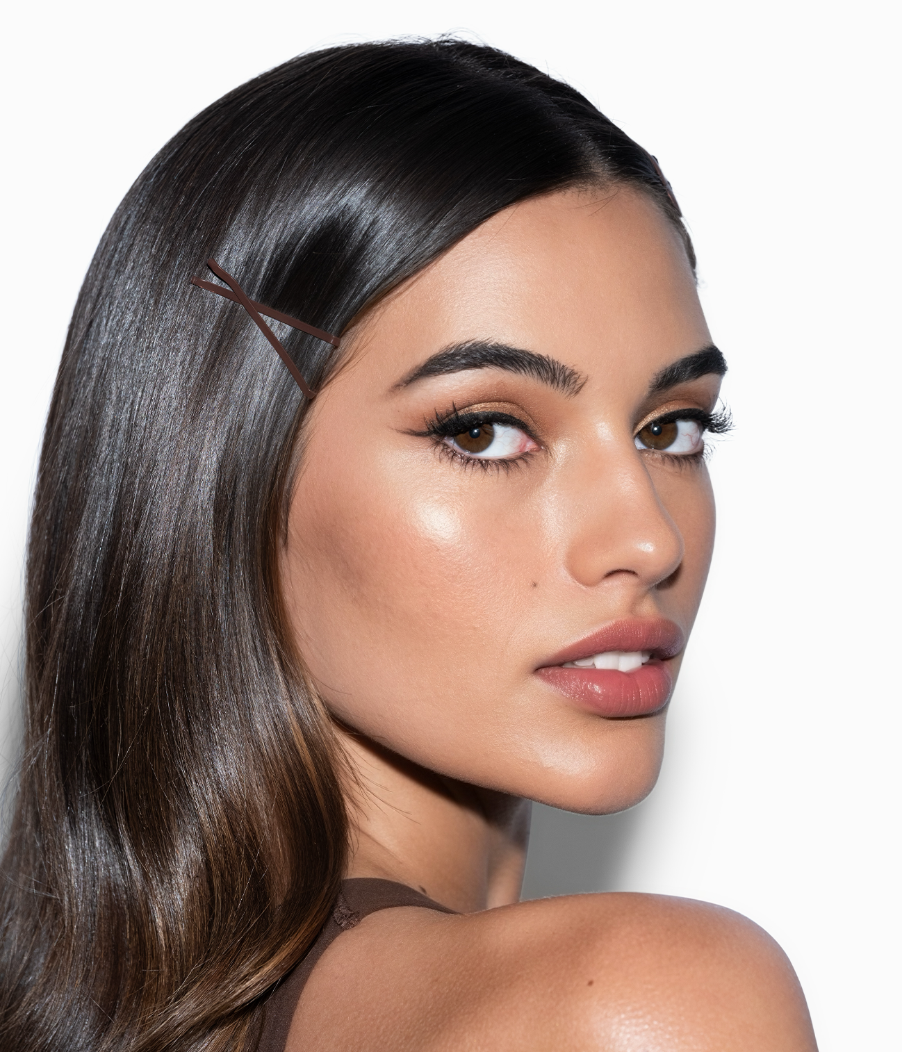 SuperHold™ Flat Enamel Bobby Pins in Chocolate Glaze, 24 Pcs