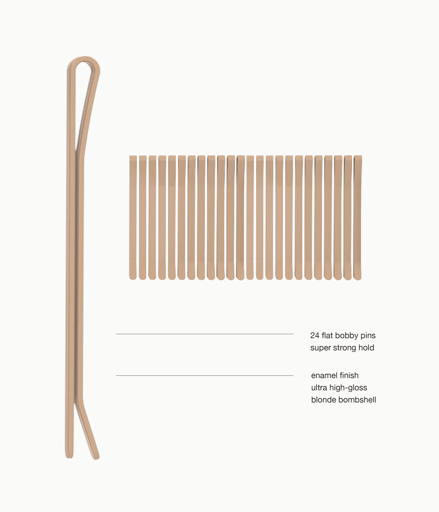 SuperHold™ Flat Enamel Bobby Pins in Blonde Bombshell, 24 Pcs