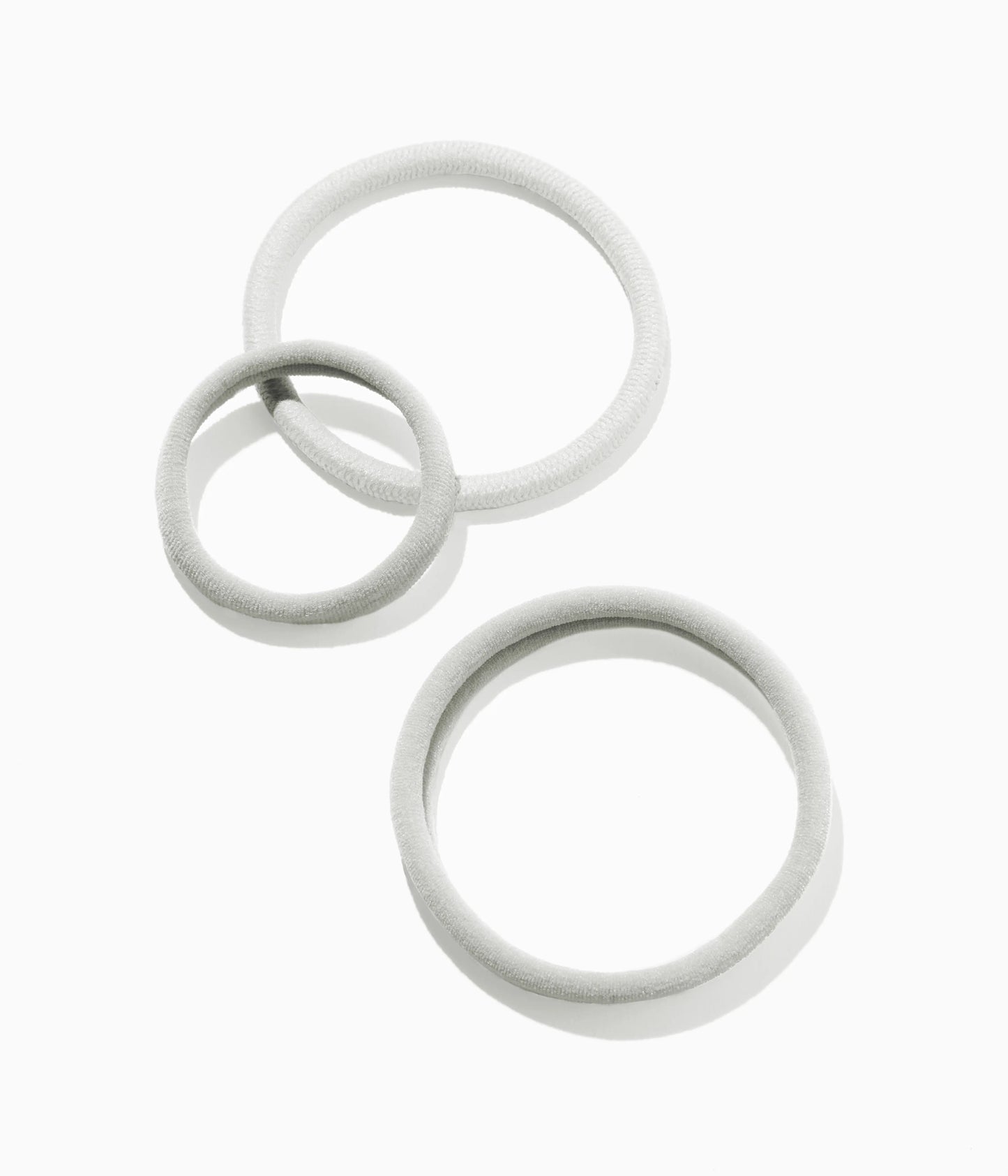 StretchDEFY™ Super-Soft & Hyper-Hold Hairties in Silver Fox, 12 Pcs