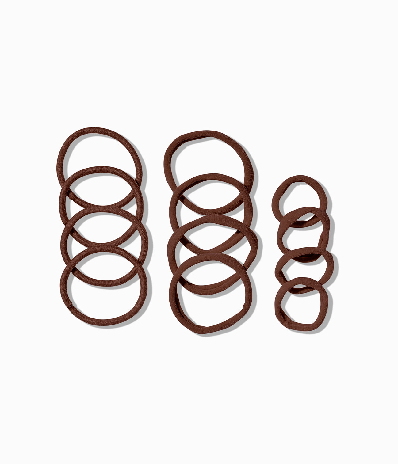StretchDEFY™ Super-Soft & Hyper-Hold Hairties in Chocolate Glaze, 12 Pcs