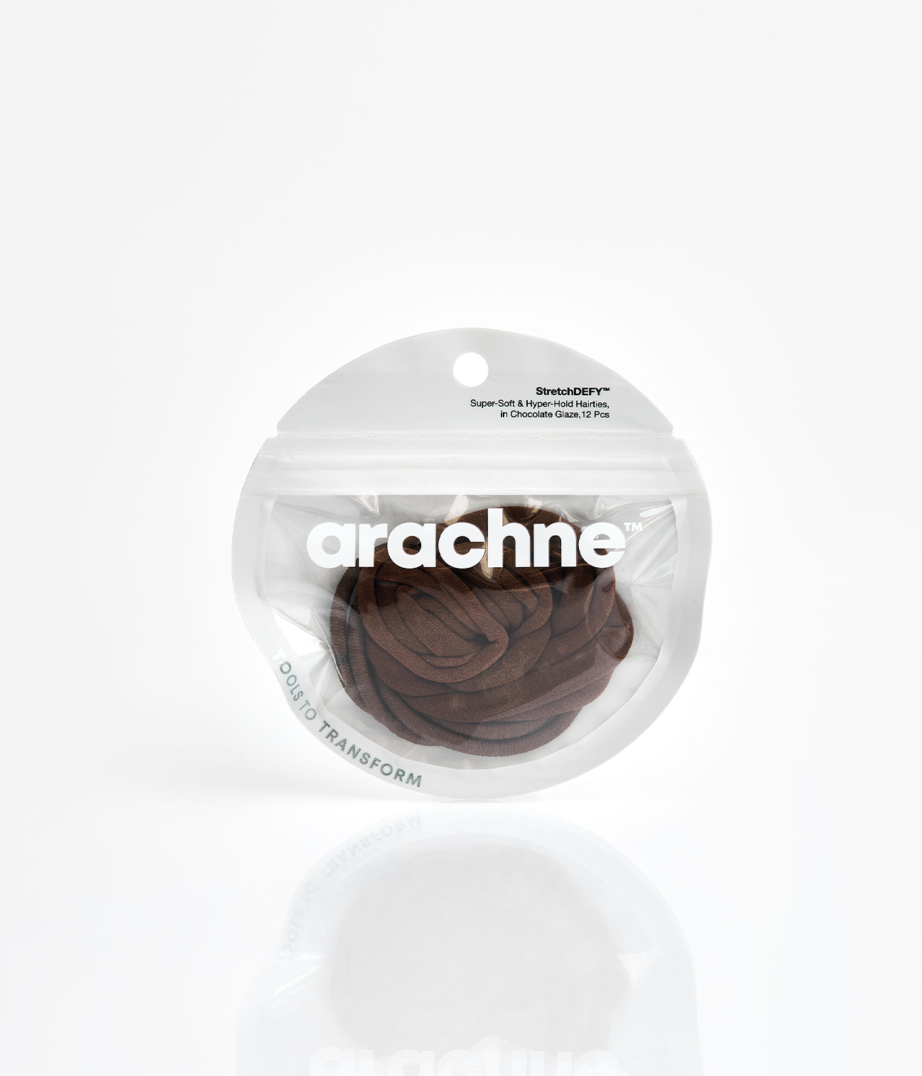 StretchDEFY™ Super-Soft & Hyper-Hold Hairties in Chocolate Glaze, 12 Pcs