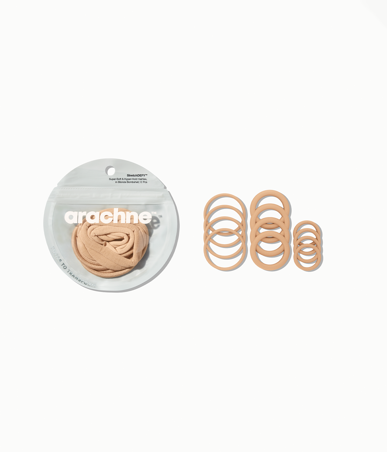 StretchDEFY™ Super-Soft & Hyper-Hold Hairties in Chocolate Glaze, 12 Pcs