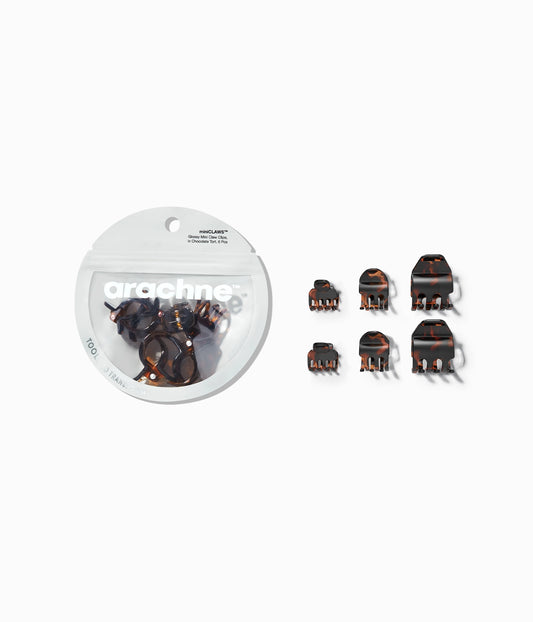 miniCLAWS™ Glossy Mini Claw Clips in Chocolate Tort,  6 Pcs