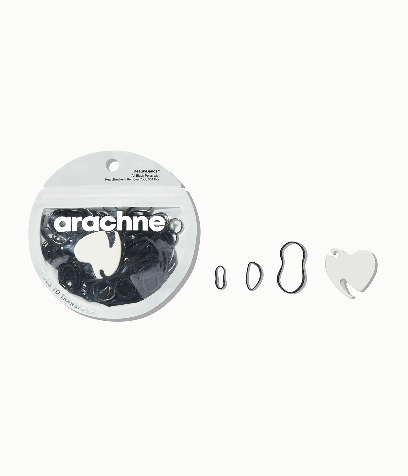 BeautyBands™ Invisible Brown Polys with HeartBreaker™ Removal Tool, 301 Pcs