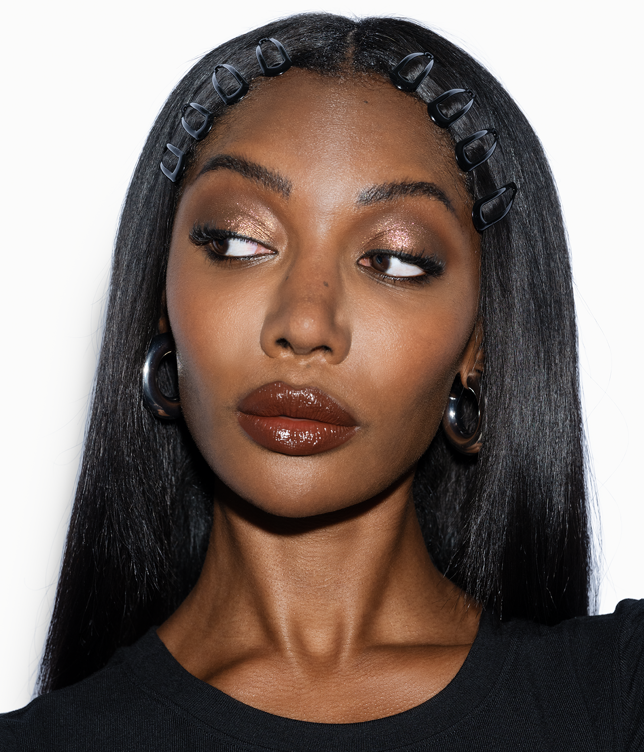 JELLIFY™ Jelly Snap Clips in All Black, 12 Pcs