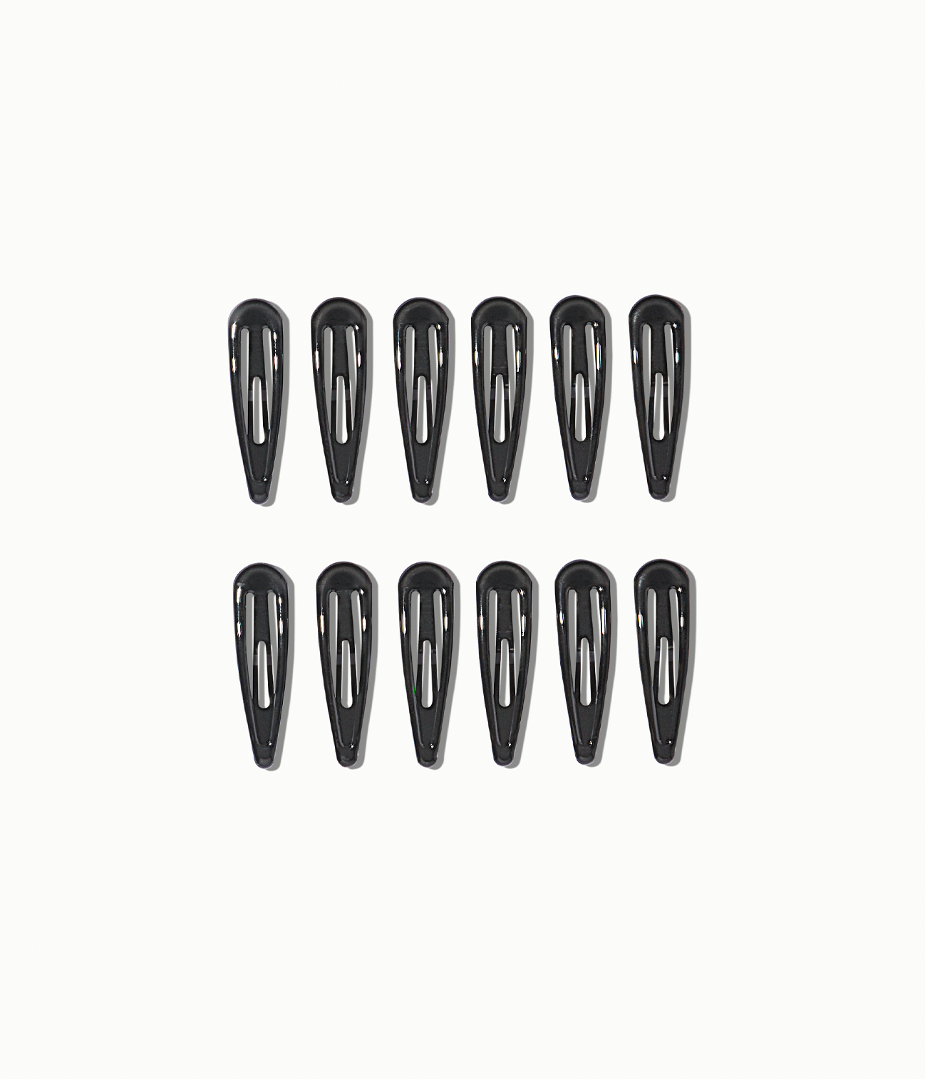JELLIFY™ Jelly Snap Clips in All Black, 12 Pcs