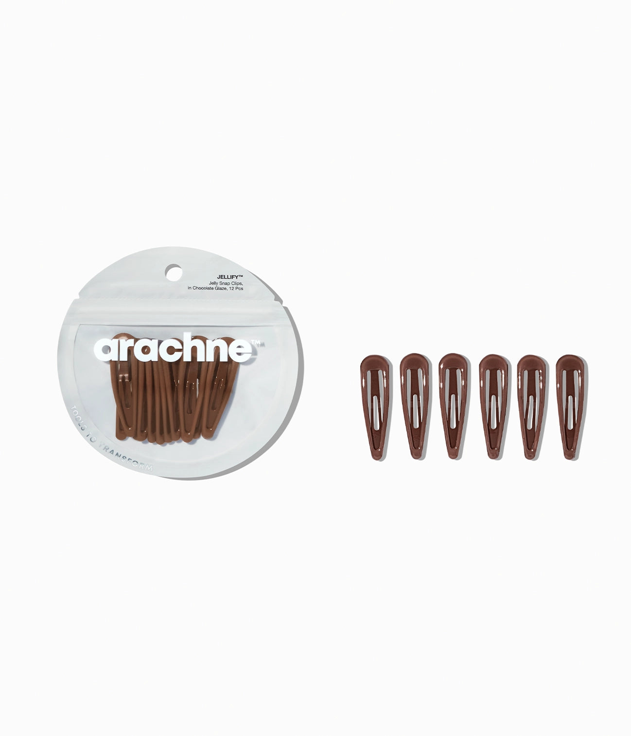 JELLIFY™ Jelly Snap Clips in Chocolate Glaze, 12 Pcs