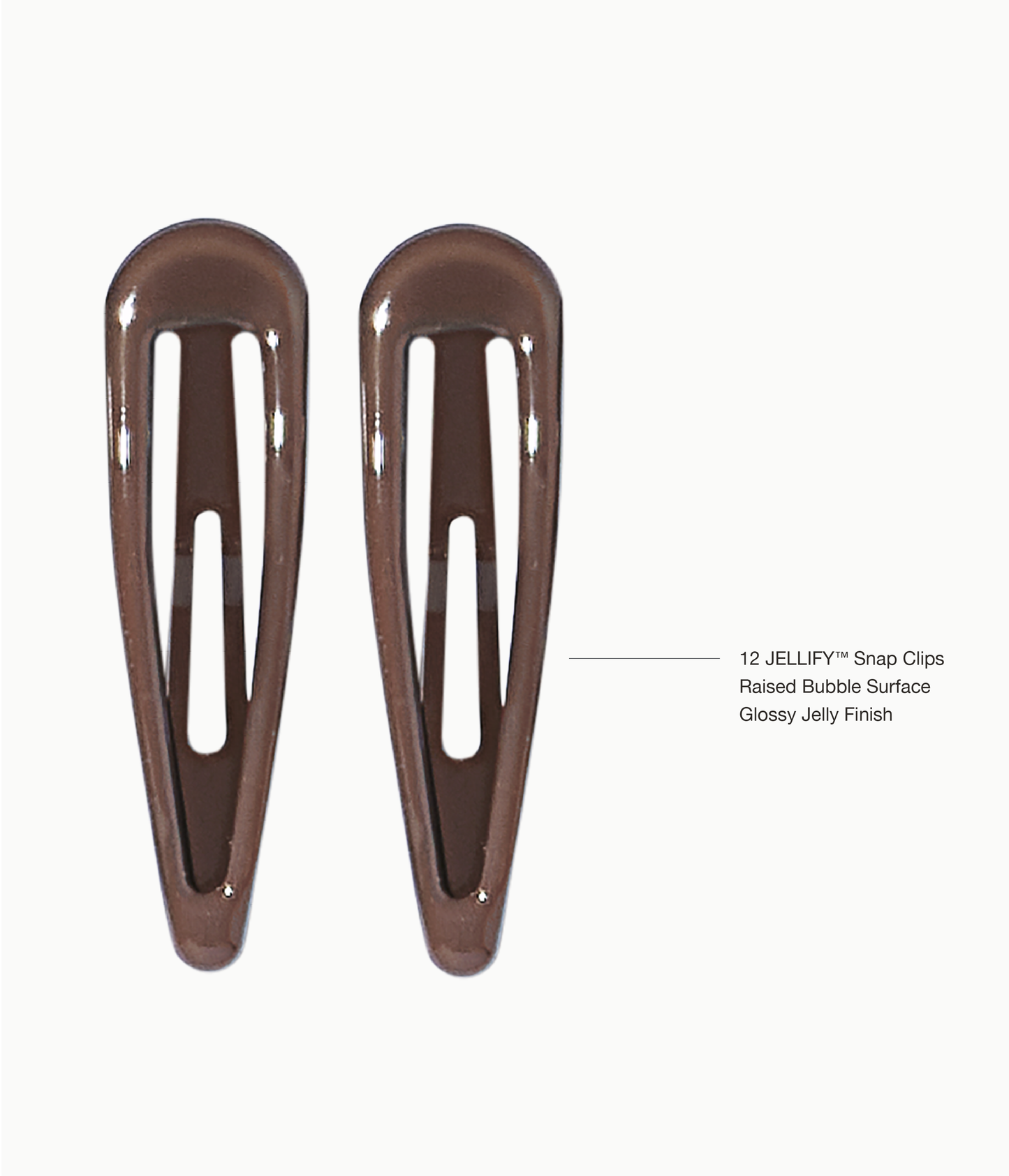 JELLIFY™ Jelly Snap Clips in Chocolate Glaze, 12 Pcs