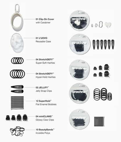 The Everywhere Essentials Egg + 5 Refills in All Black, 393 Pcs