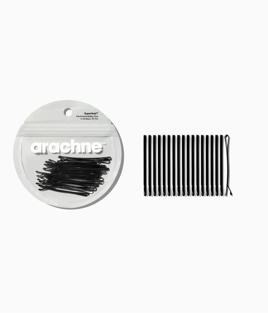 SuperHold™ Flat Enamel Bobby Pins in All Black, 24 Pcs