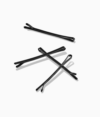 SuperHold™ Flat Enamel Bobby Pins in All Black, 24 Pcs