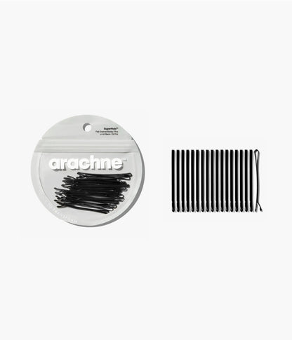 SuperHold™ Flat Enamel Bobby Pins in All Black, 24 Pcs