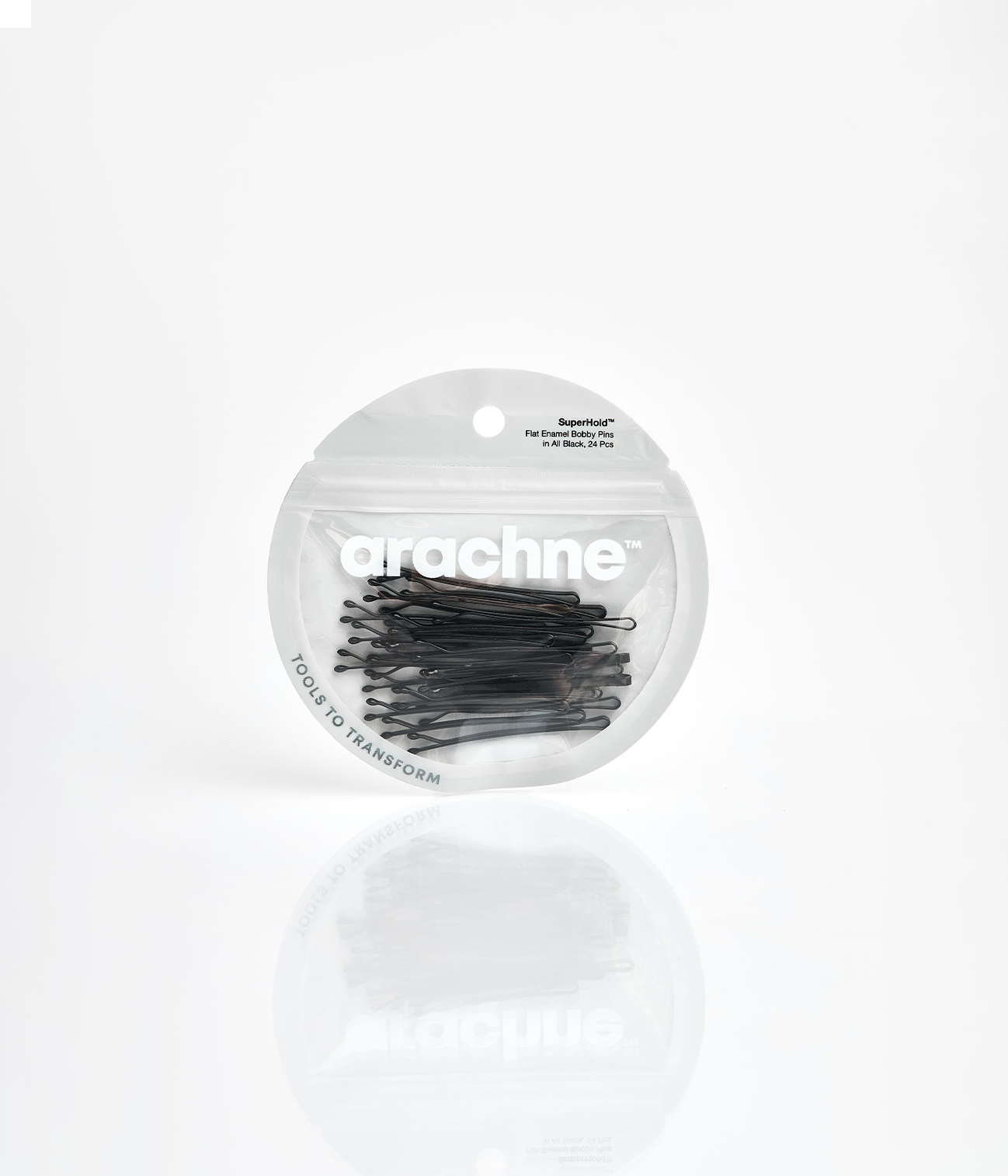 SuperHold™ Flat Enamel Bobby Pins in All Black, 24 Pcs