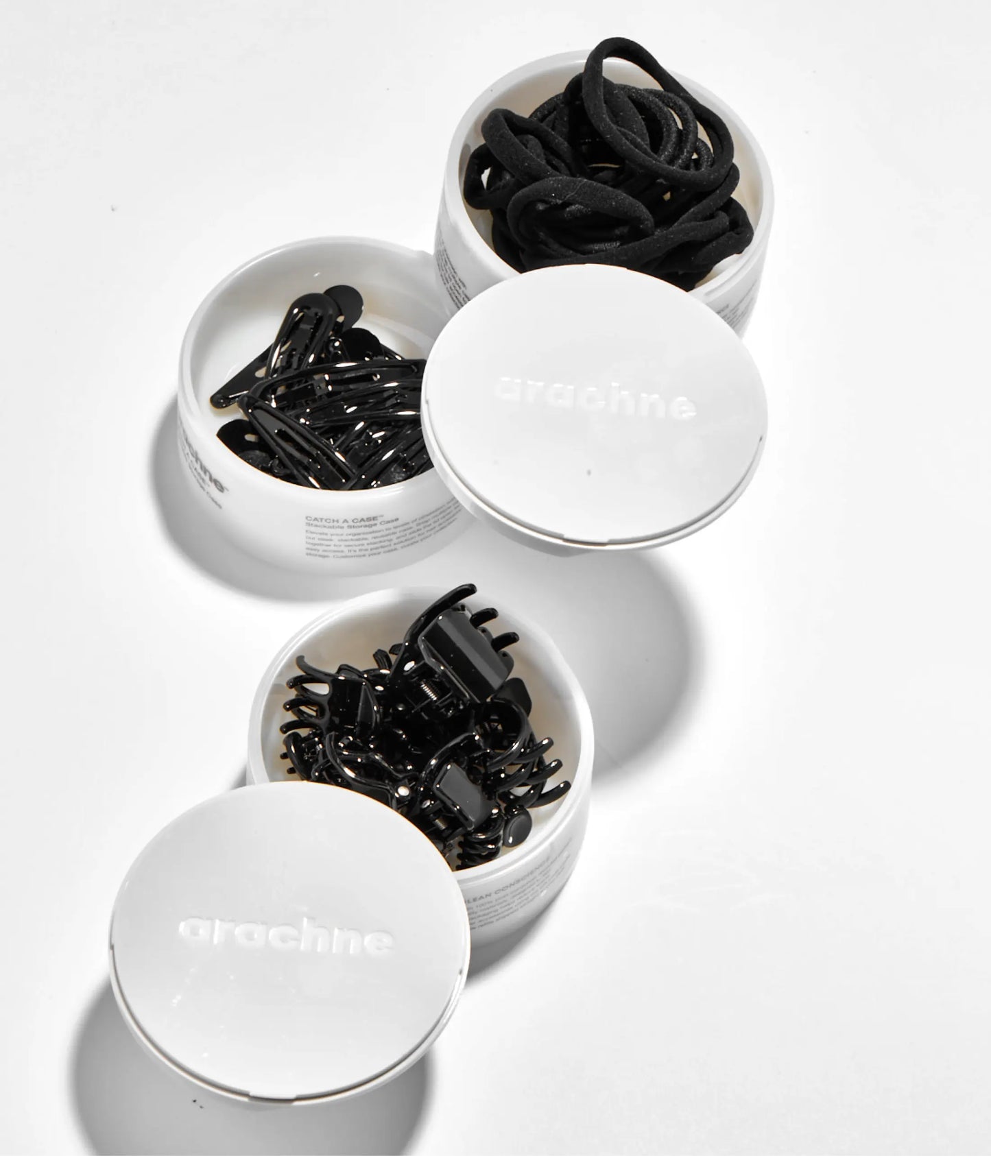 StretchDEFY™  Super-Soft & Hyper-Hold Hairties in All Black, 12 Pcs