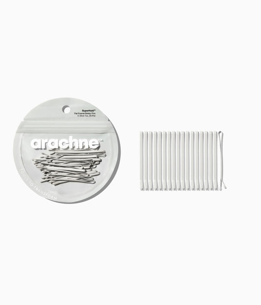 SuperHold™ Flat Enamel Bobby Pins in Silver Fox, 24 Pcs