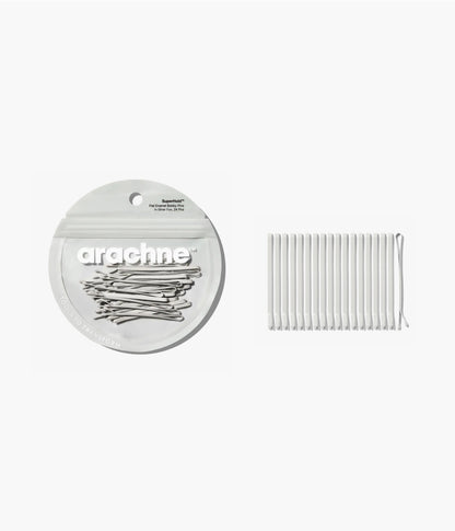 SuperHold™ Flat Enamel Bobby Pins in Silver Fox, 24 Pcs