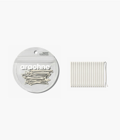 SuperHold™ Flat Enamel Bobby Pins Icy Platinum, 24 Pcs
