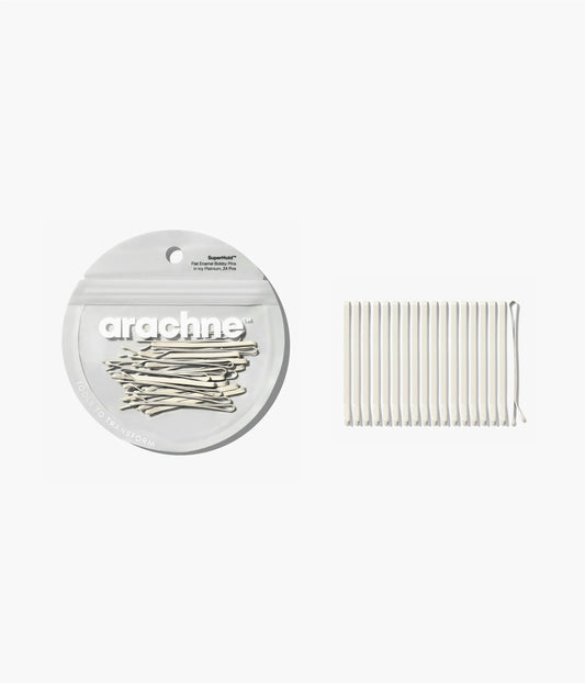 SuperHold™ Flat Enamel Bobby Pins Icy Platinum, 24 Pcs
