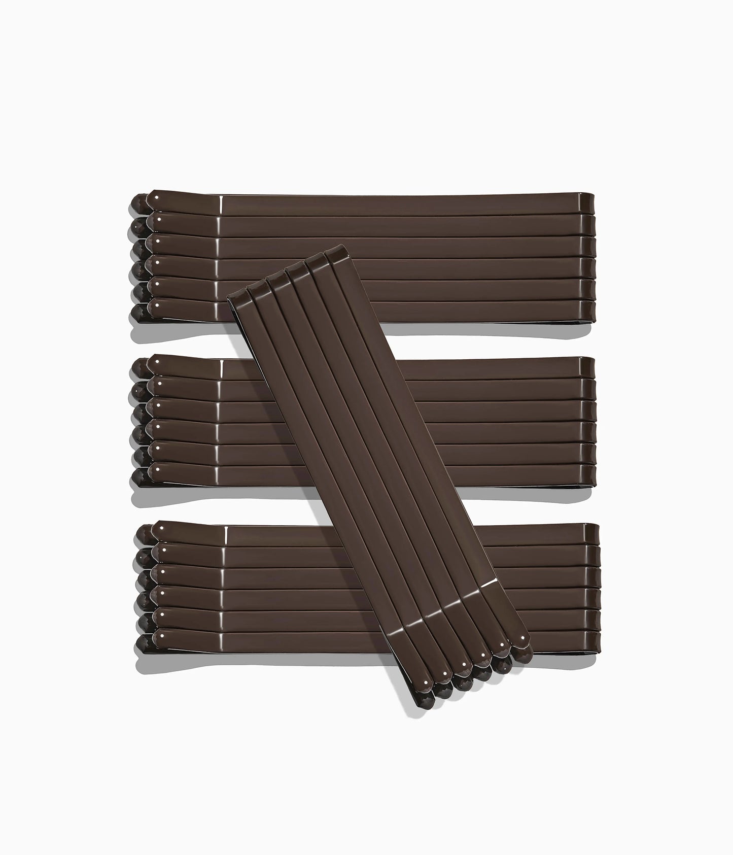 SuperHold™ Flat Enamel Bobby Pins in Glossy Espresso, 24 Pcs