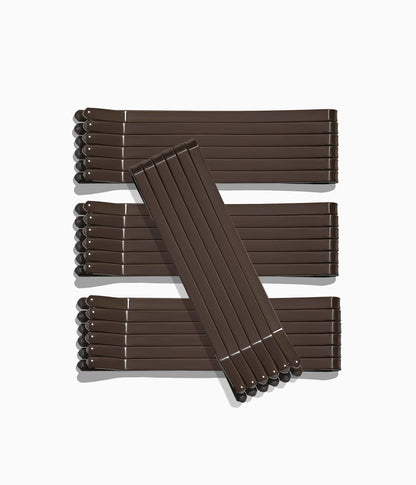 SuperHold™ Flat Enamel Bobby Pins in Glossy Espresso, 24 Pcs