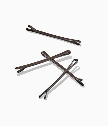 SuperHold™ Flat Enamel Bobby Pins in Glossy Espresso, 24 Pcs