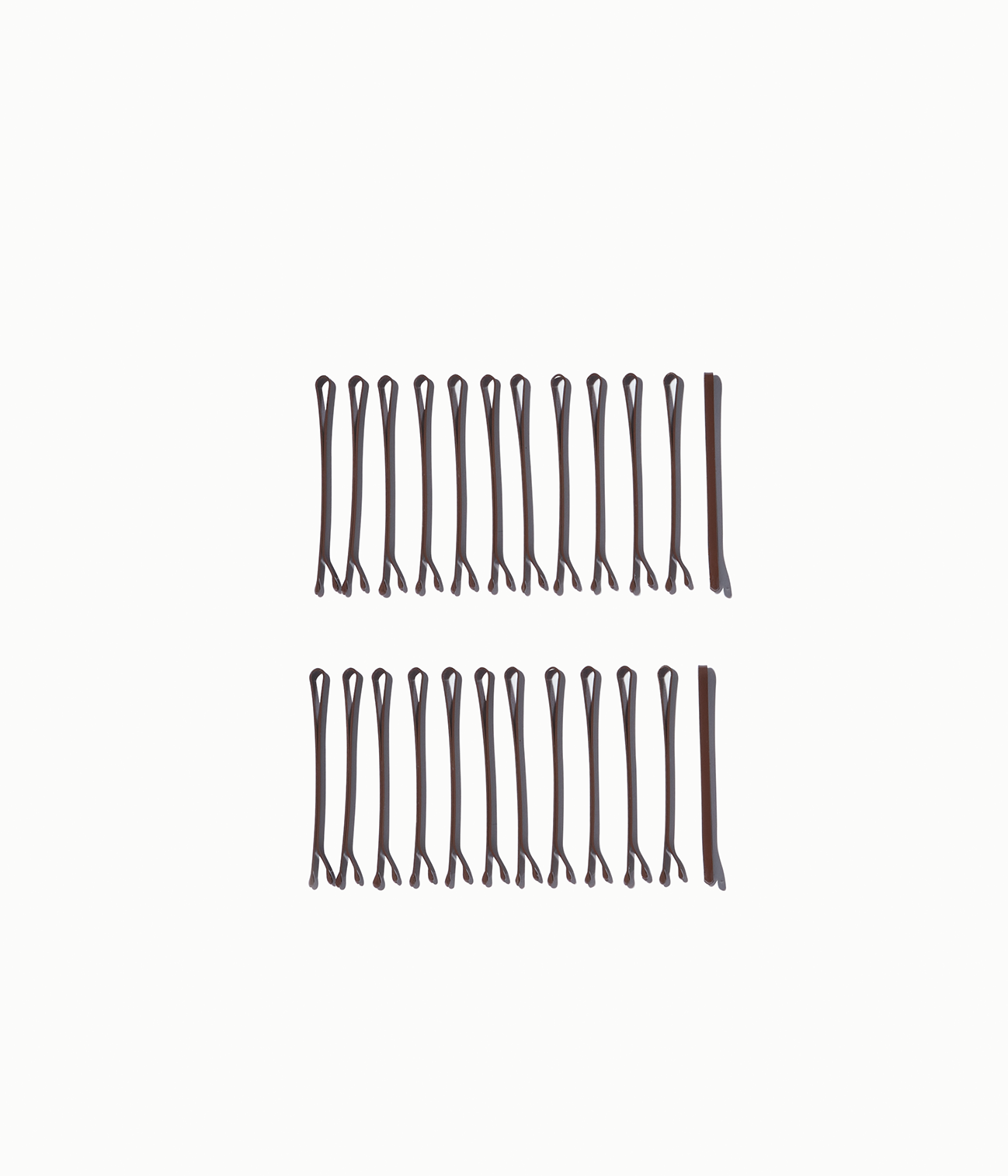 SuperHold™  Flat Enamel Bobby Pins in Chocolate Glaze, 24 Pcs
