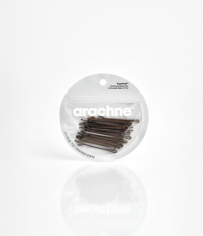 SuperHold™  Flat Enamel Bobby Pins in Chocolate Glaze, 24 Pcs
