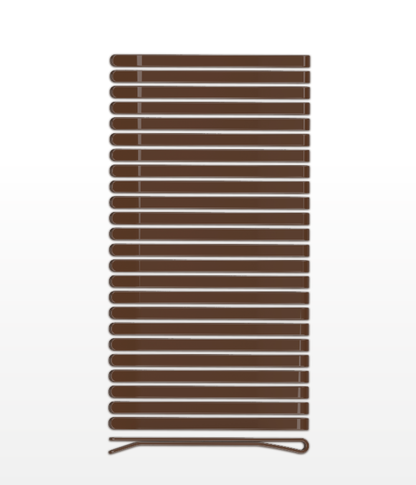 SuperHold™  Flat Enamel Bobby Pins in Chocolate Glaze, 24 Pcs