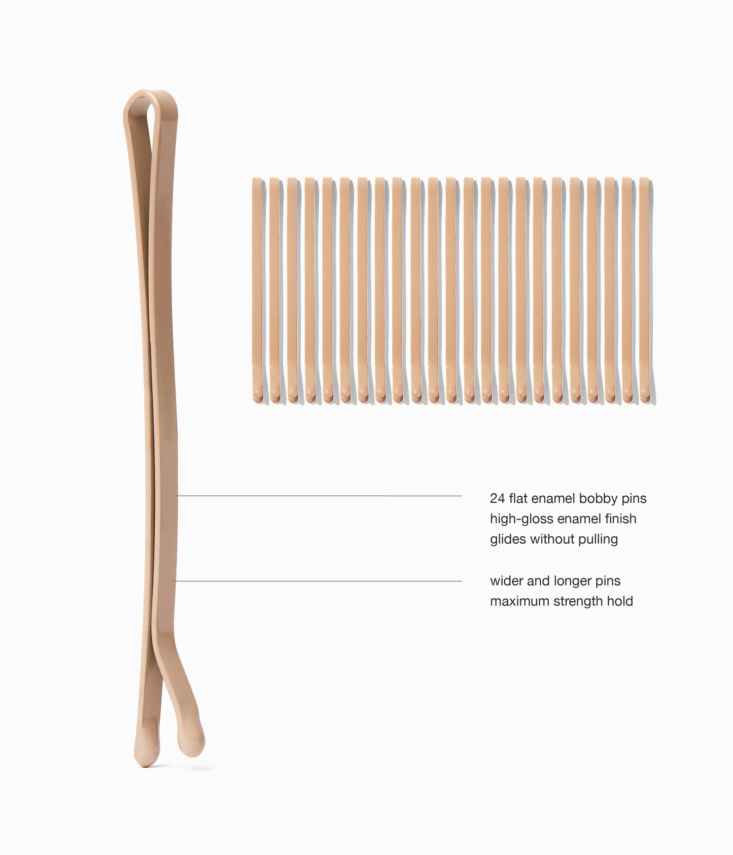 SuperHold™ Flat Enamel Bobby Pins in Blonde Bombshell, 24 Pcs