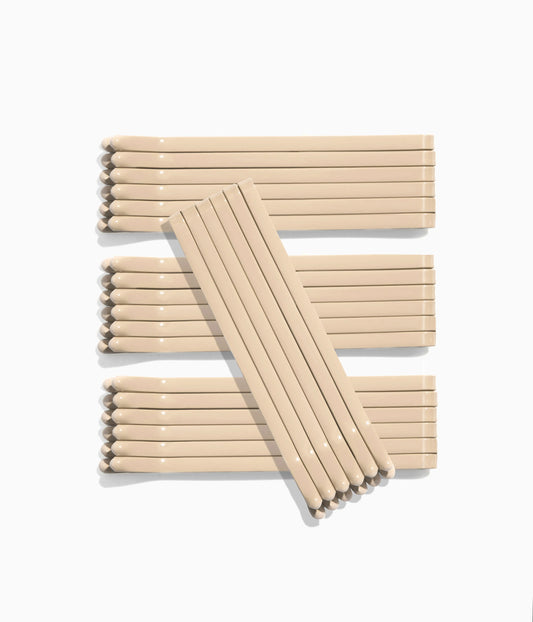 SuperHold™ Flat Enamel Bobby Pins in Vanilla Chai, 24 Pcs