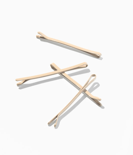 SuperHold™ Flat Enamel Bobby Pins in Vanilla Chai, 24 Pcs
