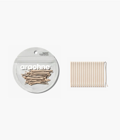 SuperHold™ Flat Enamel Bobby Pins in Vanilla Chai, 24 Pcs