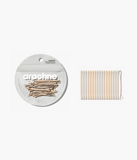 SuperHold™ Flat Enamel Bobby Pins in Vanilla Chai, 24 Pcs