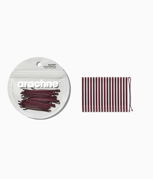 SuperHold™ Flat Enamel Bobby Pins in Black Cherry, 24 Pcs