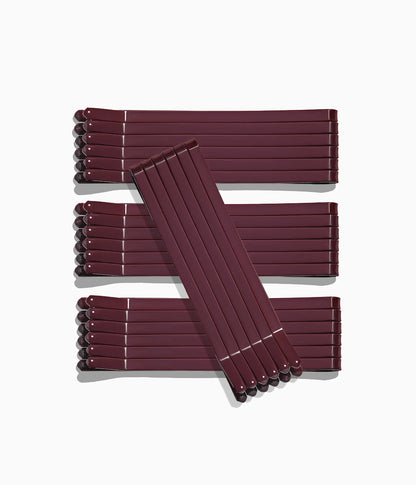 SuperHold™ Flat Enamel Bobby Pins in Black Cherry, 24 Pcs