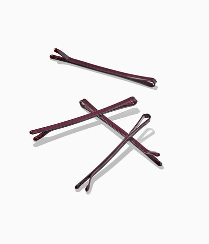 SuperHold™ Flat Enamel Bobby Pins in Black Cherry, 24 Pcs