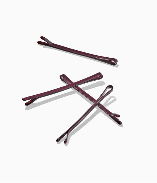 SuperHold™ Flat Enamel Bobby Pins in Black Cherry, 24 Pcs
