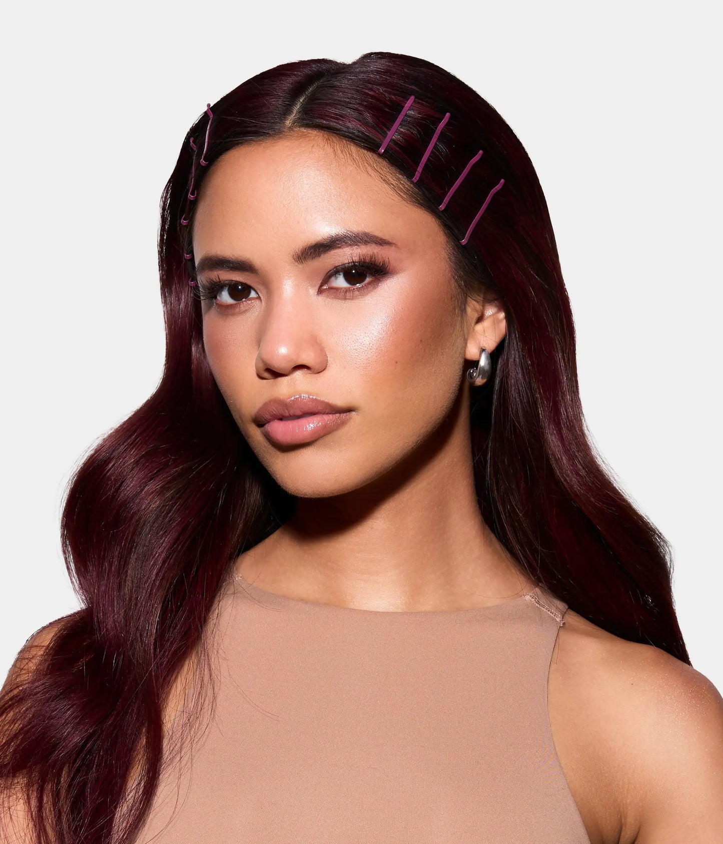 SuperHold™ Flat Enamel Bobby Pins in Black Cherry, 24 Pcs