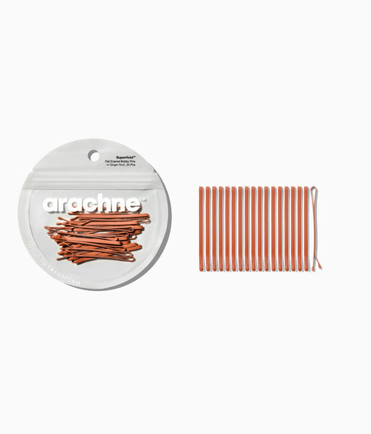 SuperHold™ Flat Enamel Bobby  Pins in Ginger Root, 24 Pcs