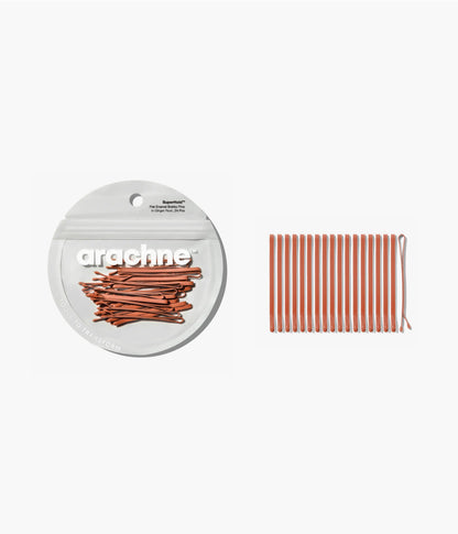 SuperHold™ Flat Enamel Bobby  Pins in Ginger Root, 24 Pcs