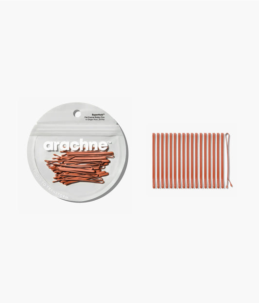 SuperHold™ Flat Enamel Bobby  Pins in Ginger Root, 24 Pcs