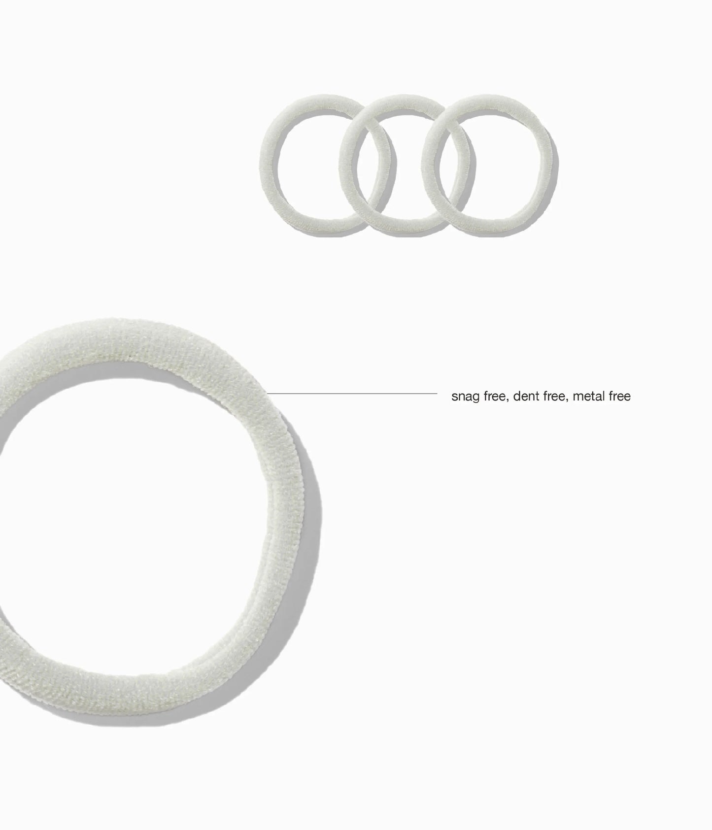 StretchDEFY™ Super-Soft & Hyper-Hold  Hairties in Silver Fox, 12 Pcs