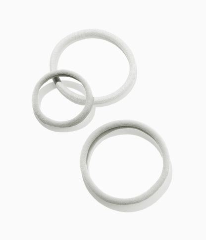 StretchDEFY™ Super-Soft & Hyper-Hold  Hairties in Silver Fox, 12 Pcs