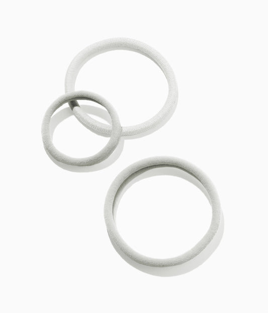 StretchDEFY™ Super-Soft & Hyper-Hold  Hairties in Silver Fox, 12 Pcs