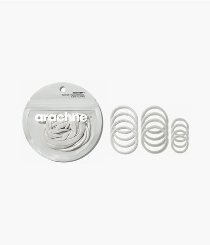 StretchDEFY™ Super-Soft & Hyper-Hold  Hairties in Silver Fox, 12 Pcs