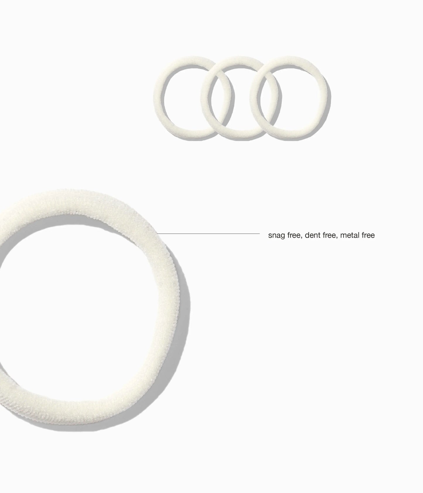 StretchDEFY™ Super-Soft & Hyper-Hold  Hairties in Icy Platinum, 12 Pcs