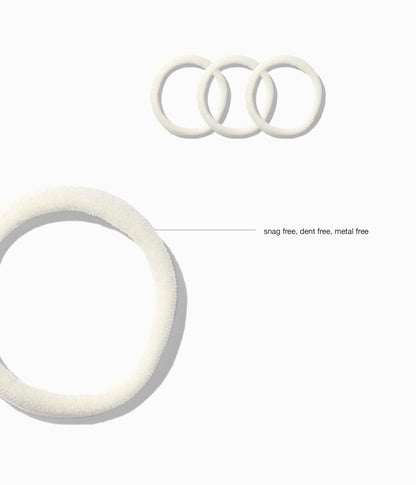 StretchDEFY™ Super-Soft & Hyper-Hold  Hairties in Icy Platinum, 12 Pcs