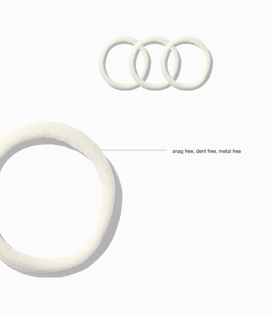 StretchDEFY™ Super-Soft & Hyper-Hold  Hairties in Icy Platinum, 12 Pcs